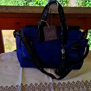 RAFE NEW YORK “Roopal” Blue Leather Satchel